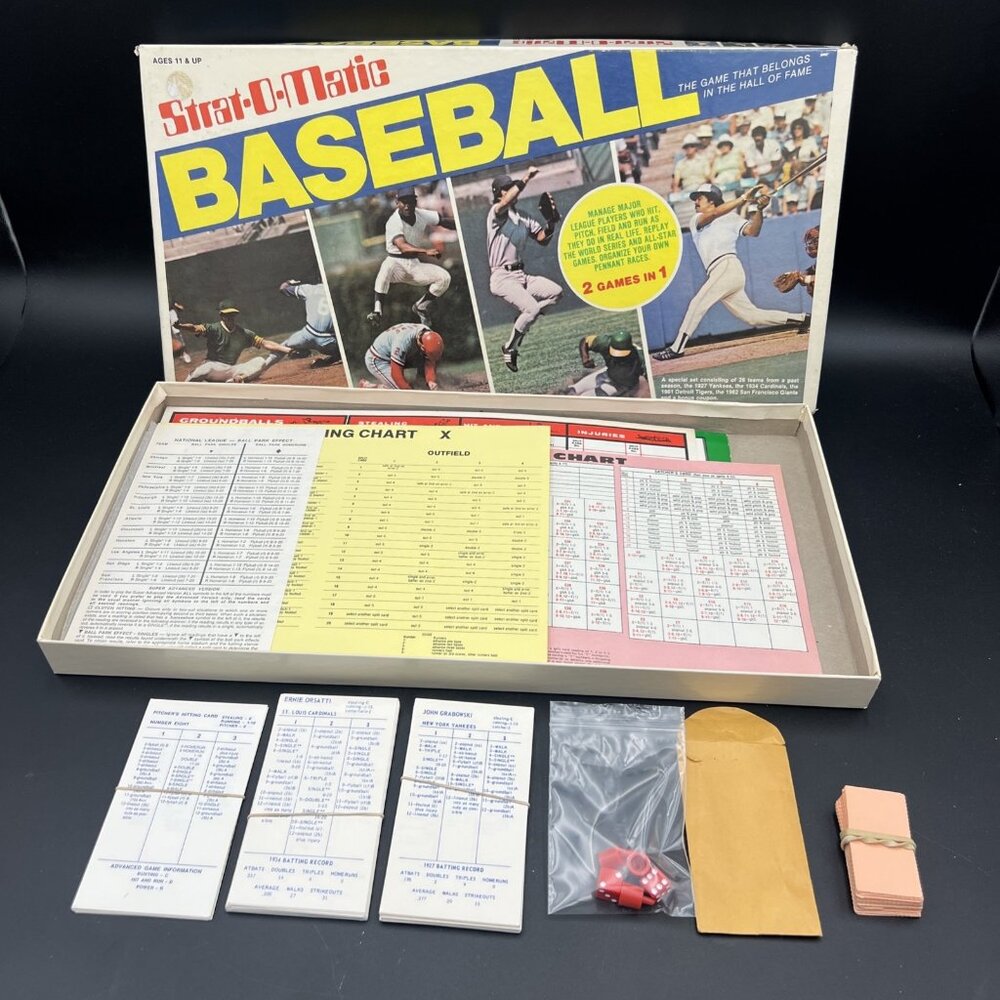Vintage 1980 Season Stats Strat-O-Matic Baseball Board Game - Incomplete READ